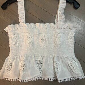 Charo Ruiz Ibiza Ruffle Top - Size Medium- Perfect for Vacation!